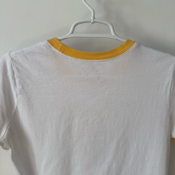 Nike just do it raglan short sleeve ringer t-shirt in white and yellow - Picture 11 of 15